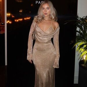 ASOS gold chain mail dress birthday